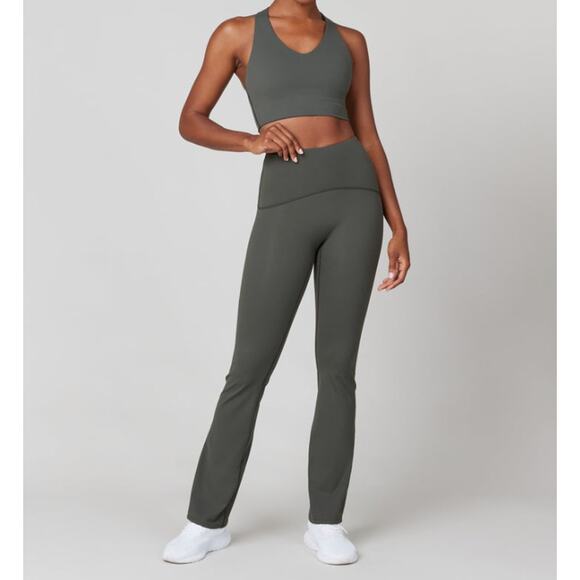 SPANX SPANXshape Booty Boost Flare Pant Olive Green Dark Palm 1X - Picture 8 of 8